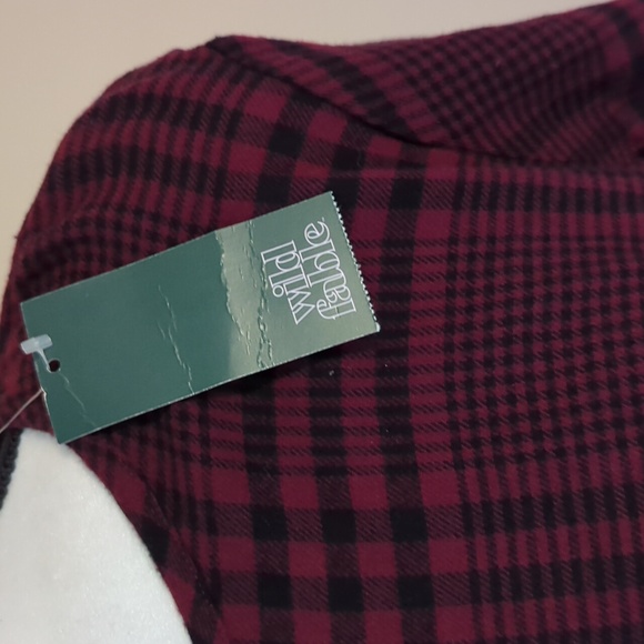 NWT Wild Fable Jumper Plaid Long Sleeve Dress MEDIUM Red Black Pockets - Picture 4 of 16
